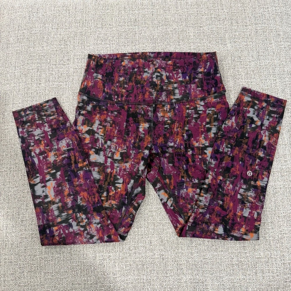 NWOT Lululemon Wunder Train High-Rise Tight 25" Cinder Flash Multi